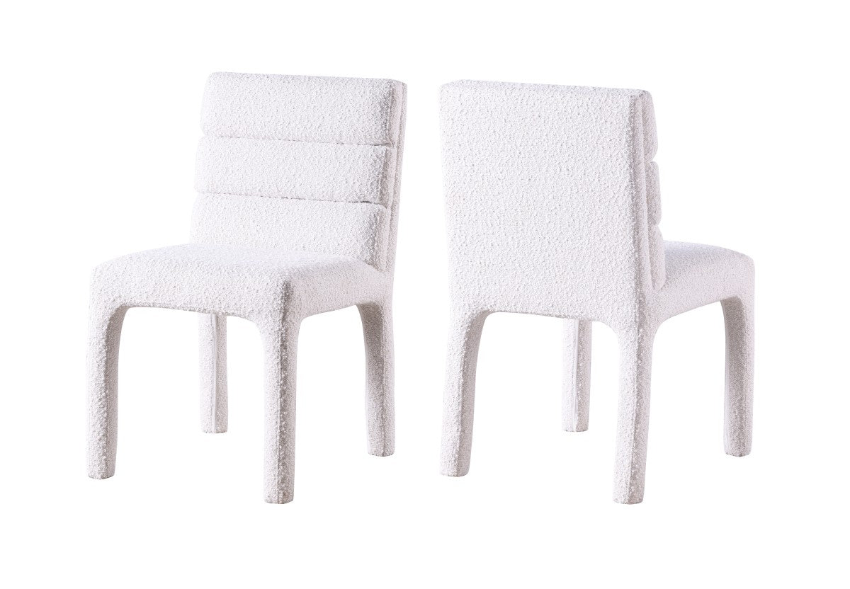 SBDC SALOMI - CREAM/BLACK BOUCLE FABRIC - SET OF 2