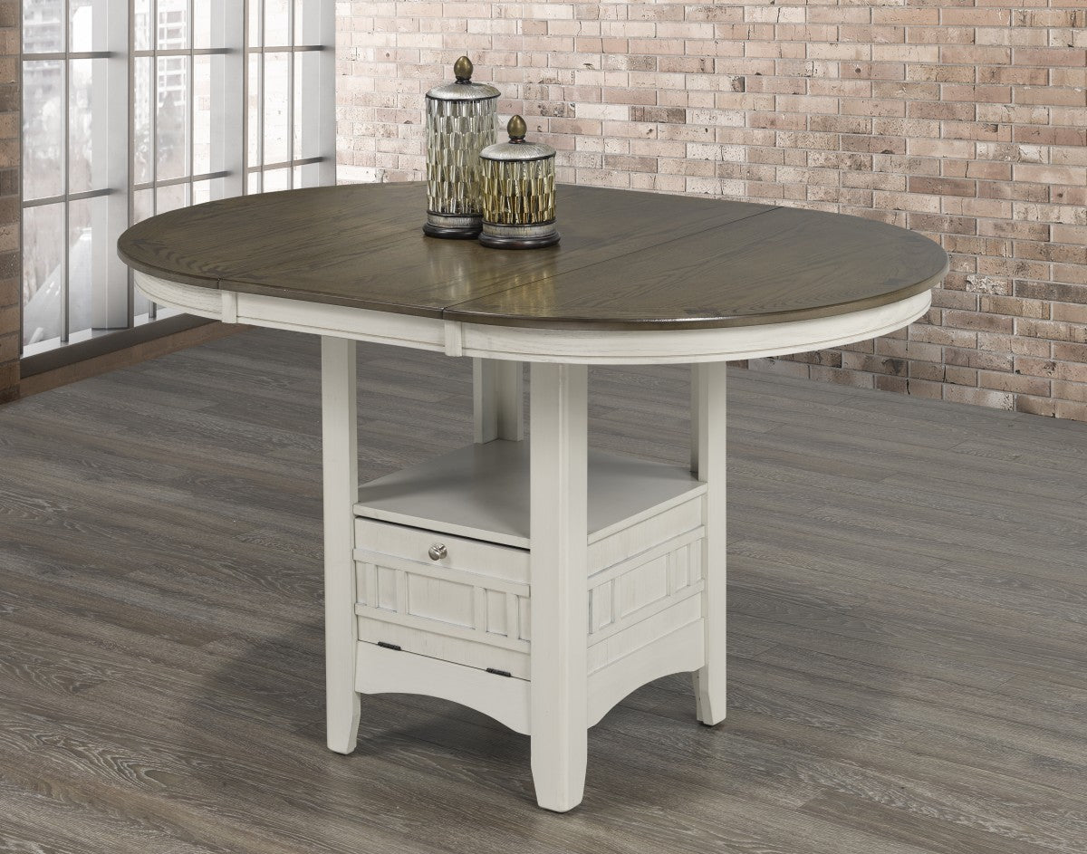 SBDS - TAVERN SERIES - 7 PIECE DINING SET - WHITE/OAK