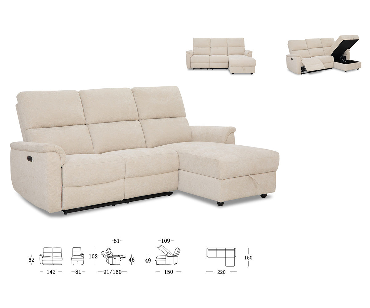 Manoa Sectional - Beige room view