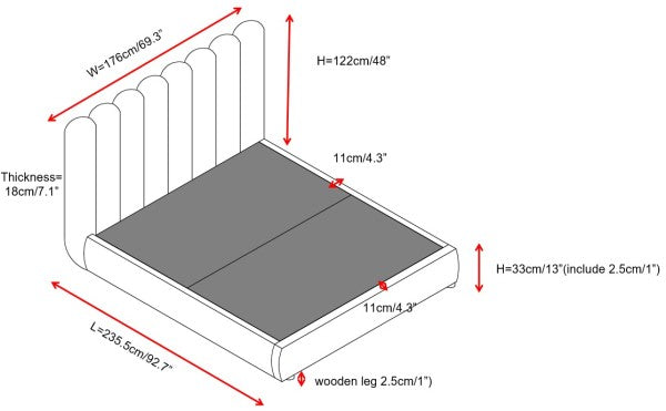 Queen Lift Bed Frame Taupe - Full Room