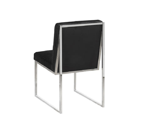 Black & Silver Dining Chairs (Set of 2)