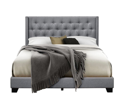 Jomar King Bed - Smoke