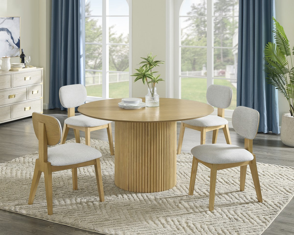 SBDS 406211 - 5 PIECE DINING SET - NATURAL OAK