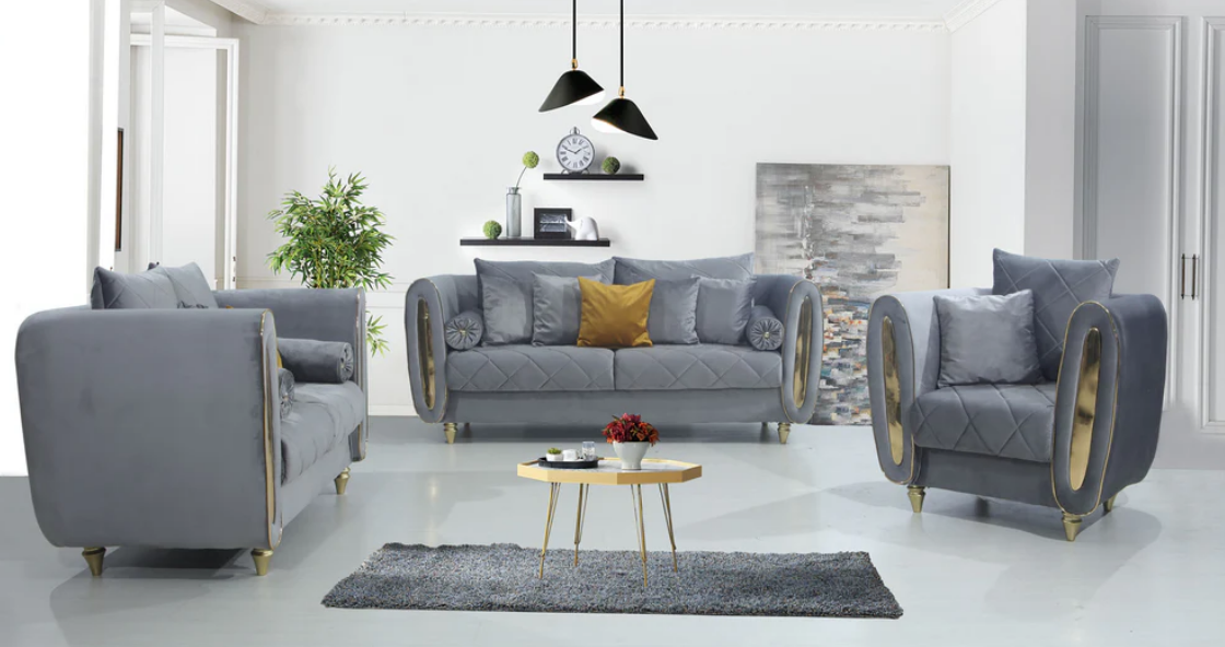harvey cheap modern grey color sofa