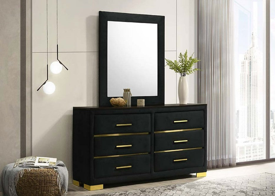 SIBS AURORA - 5 PIECE BED SET - BLACK/GOLD