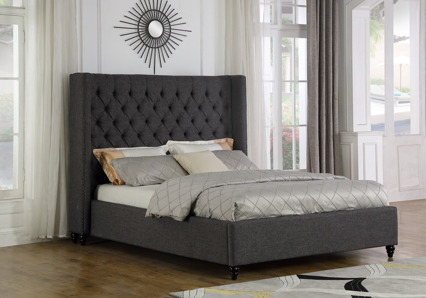 FS KING PLATFORM BED - BEIGE