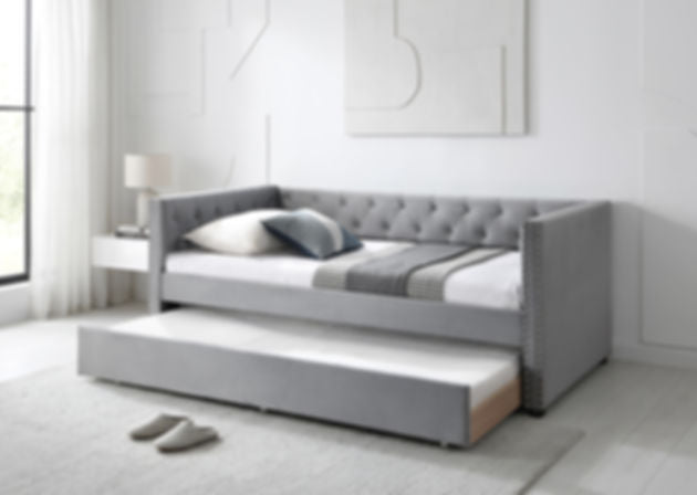 IF-309 Upholstered Daybed Silver Grey