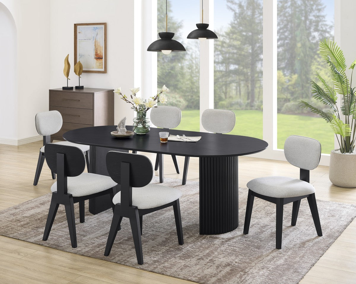 SBDS 416217 - 7 PIECE DINING SET - BLACK