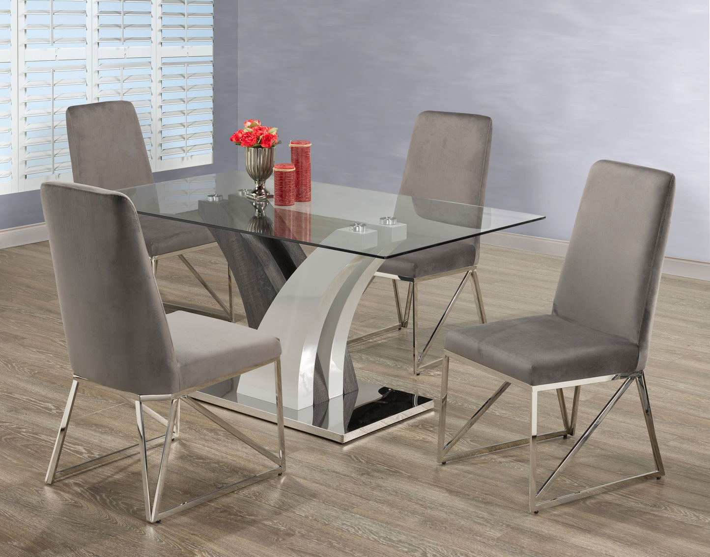 FS 5-PIECE DINING SET - GREY