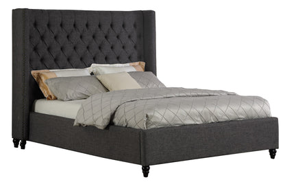 King Platform Bed - Grey