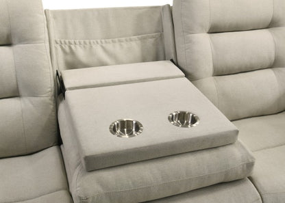 Recliner Sofa Beige - Detail View