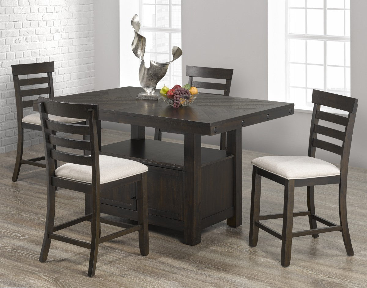 5-PIECE COUNTER SET - ESPRESSO BX CLEAR