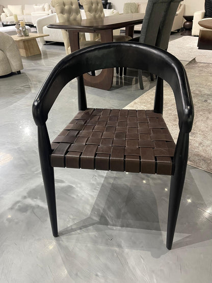 Alessio Dining Chair - Oak & Black