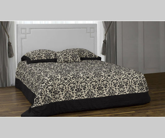 Felicita King Bed - Grey Fabric Upholstered