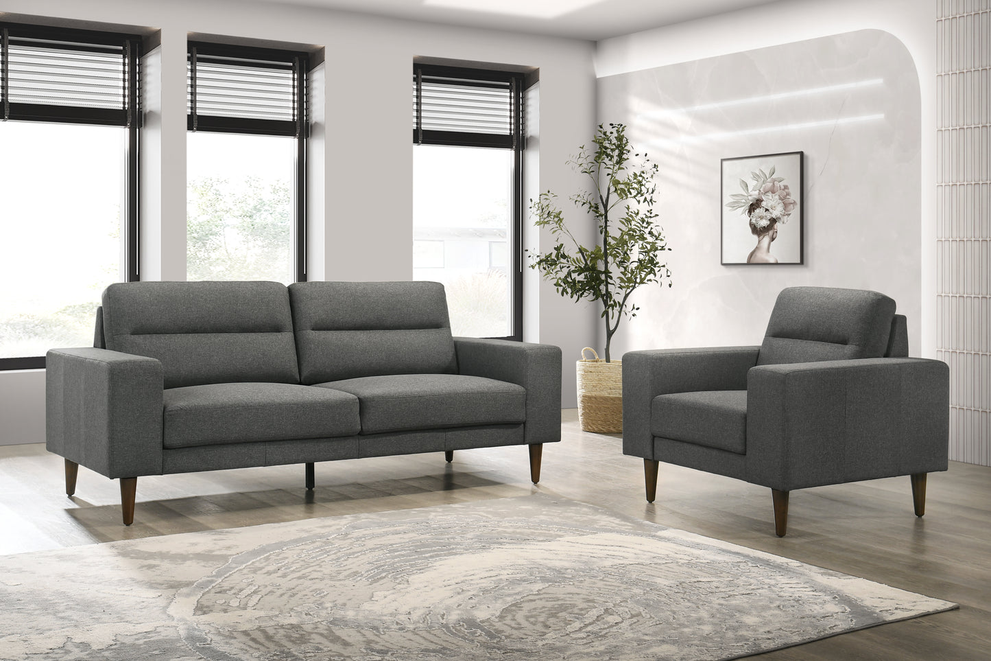 Aspen Sofa & Loveseat angle view