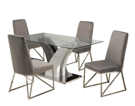 FS 5-PIECE DINING SET - GREY