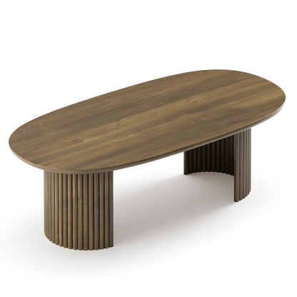 Walnut Dining Set Top View