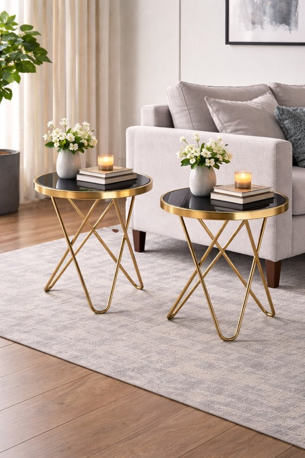 Accent Table - Rose Gold detail