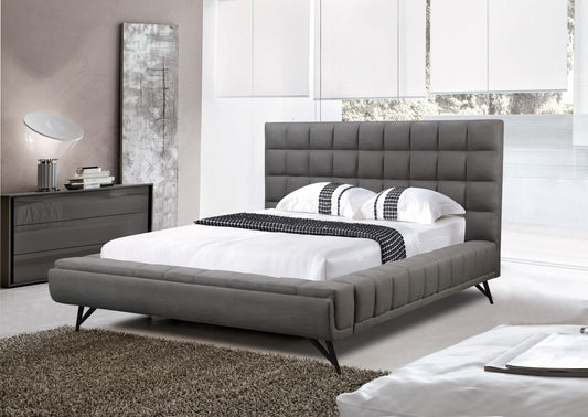 King Platform Bed - Dark Grey