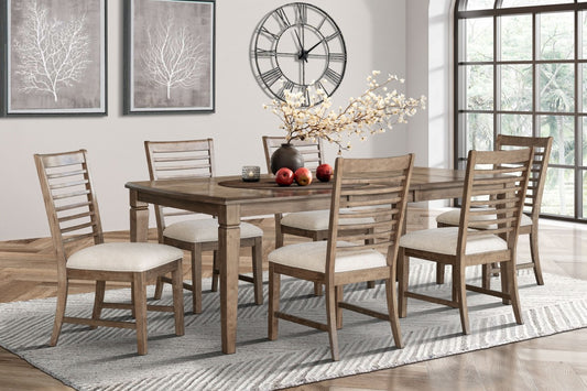 SBDS 605779 - 7 PIECE DINING SET - WALNUT - EXPANDABLE