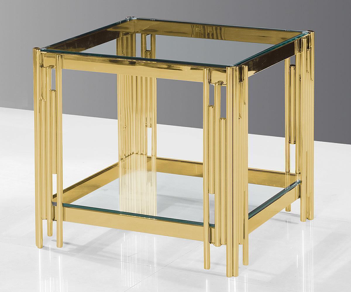 Luna End Table Gold