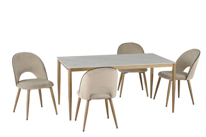 Emilia Beige Dining Chairs (Set of 2)