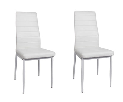 Nash Dining Set White - chairs