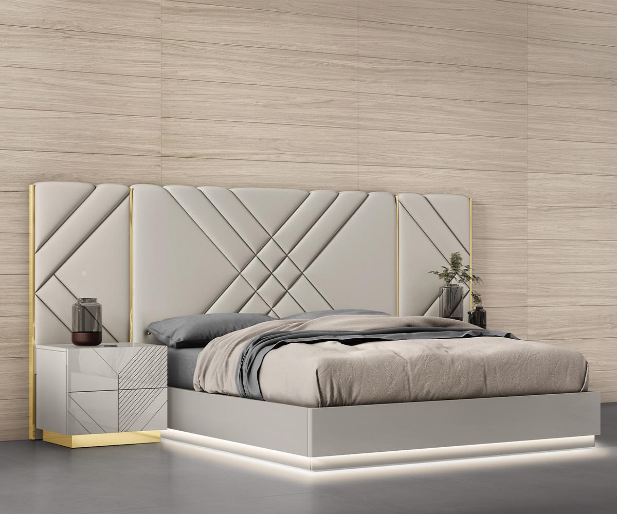 Akira King Bed - Grey