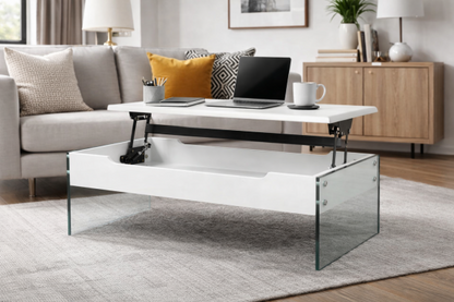 Lift-Top Coffee Table - White detail