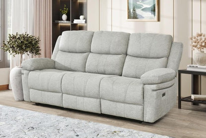 Thea 3-Piece Power Recliner Sectional Set - Beige (Sofa, Love Seat, Chair)