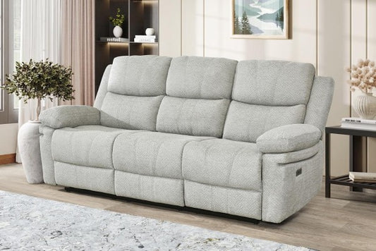 Thea 3-Piece Power Recliner Sectional Set - Beige (Sofa, Love Seat, Chair)