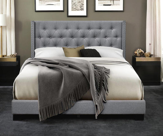 Jomar King Bed - Smoke