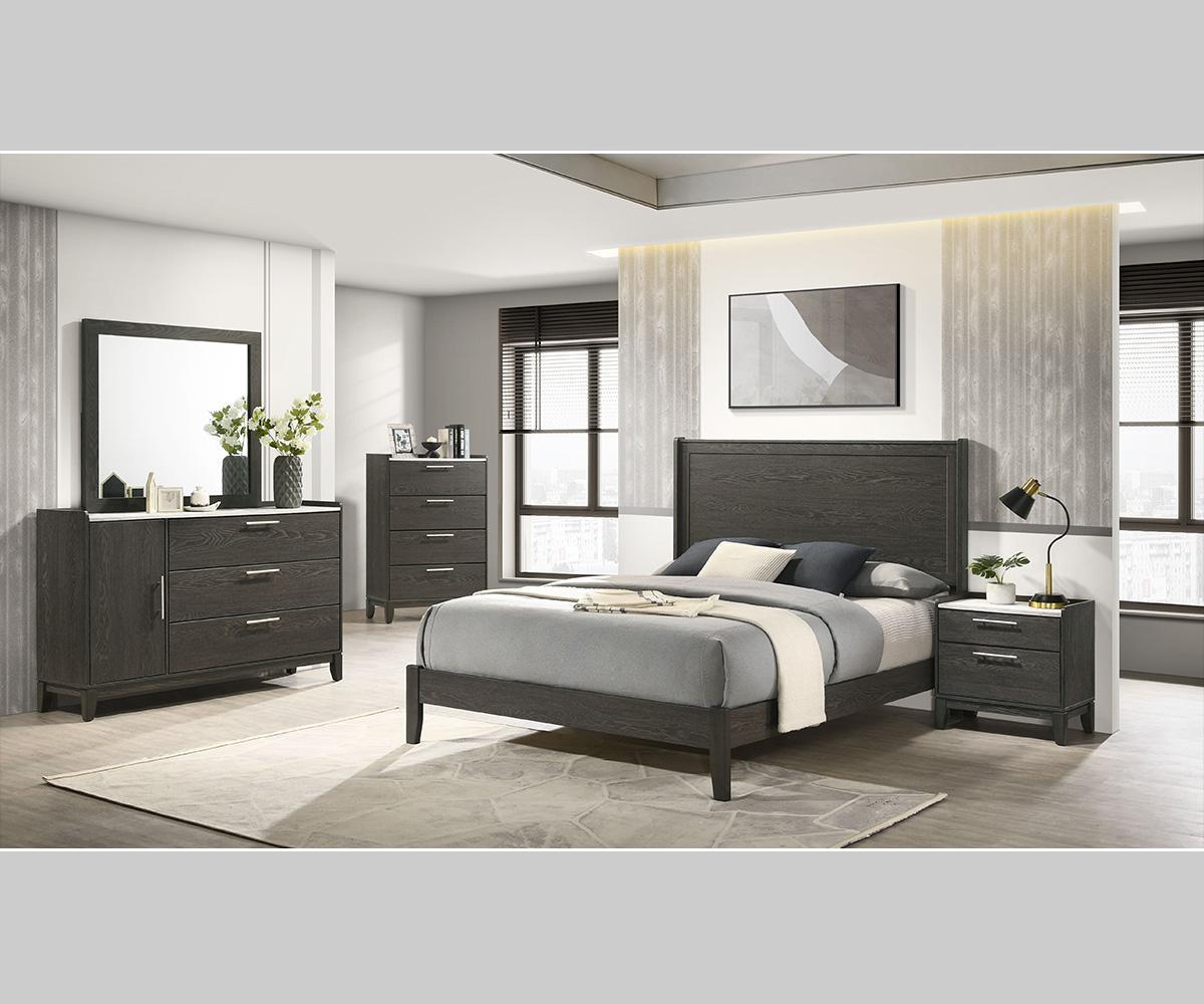 Bailey 6-Piece Bedroom Set - Dark Grey