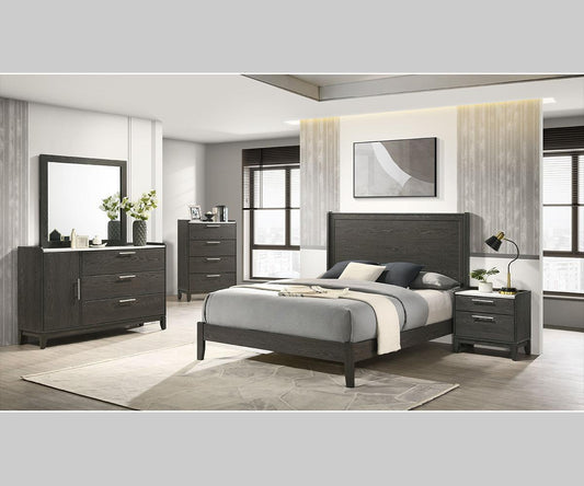 Bailey 6-Piece Bedroom Set - Dark Grey
