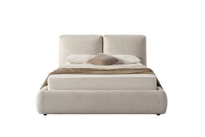 Queen Bed Frame - Beige angle view