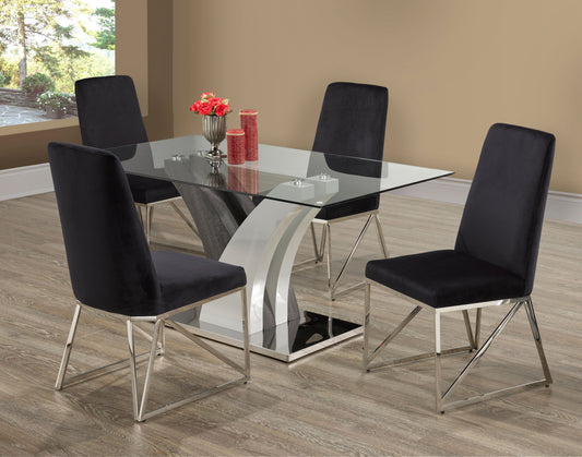 FS 5-PIECE DINING SET - BLACK