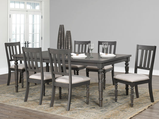 SBDS 5142 - 7 PIECE DINING SET - GREY - EXPANDABLE