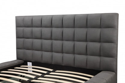 King Platform Bed - Dark Grey