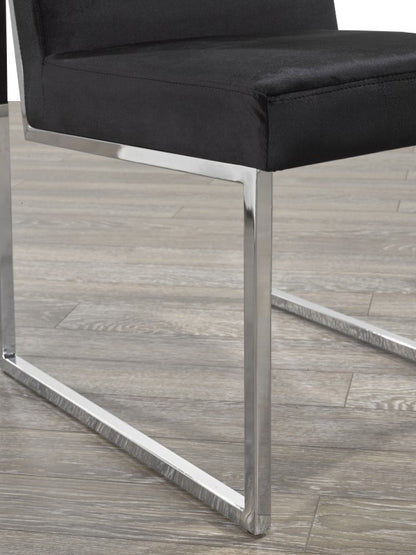 Black & Silver Dining Chairs (Set of 2)