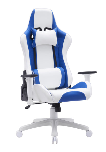GAMING CHAIR - WHITE/BLUE
