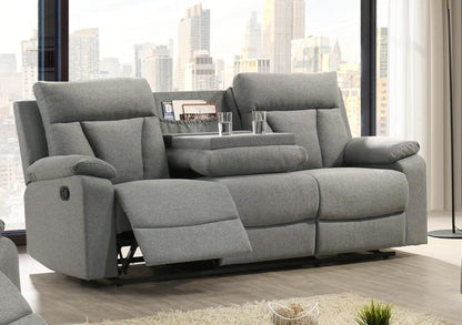 Recliner Sofa Grey - Side View