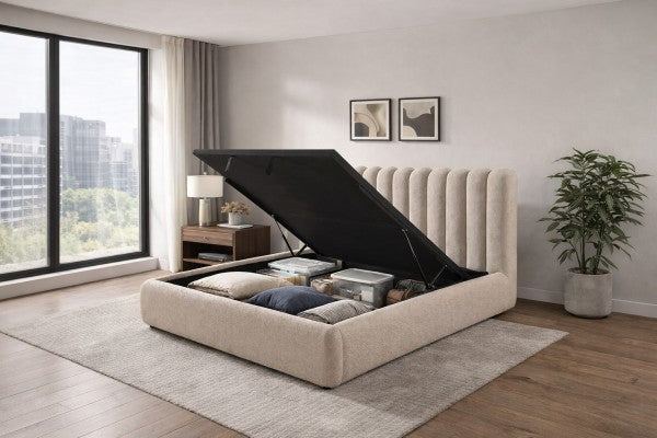 Queen Lift Bed Frame Taupe - Detail 3