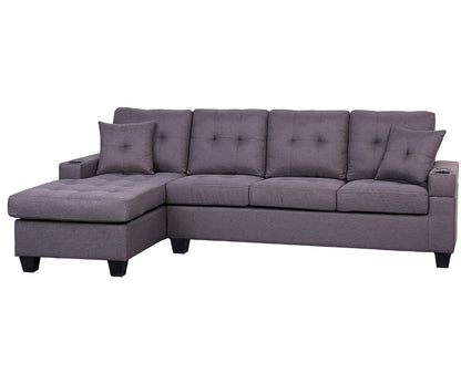 Newton Sectional Grey - Side View