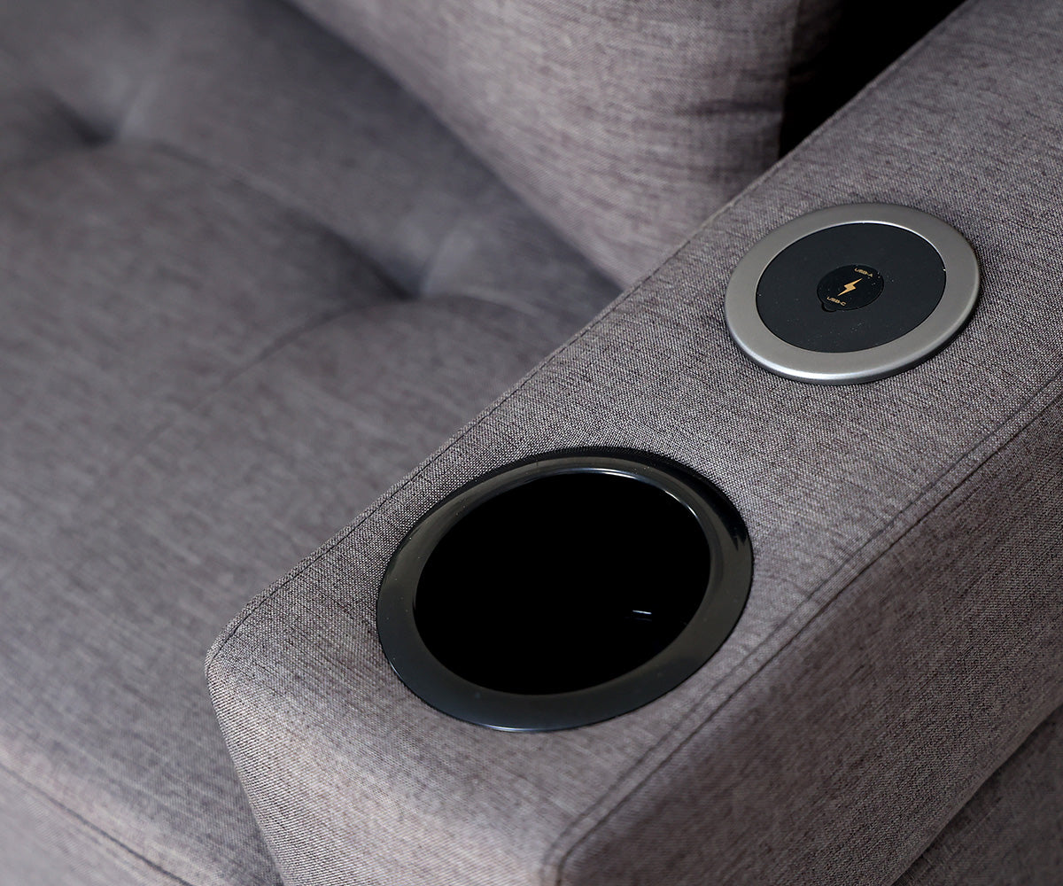 Newton Sectional Grey - Detail View