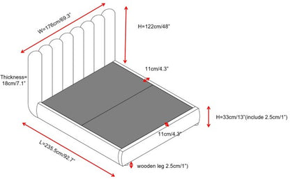 Queen Lift Bed Frame Taupe - Full Room