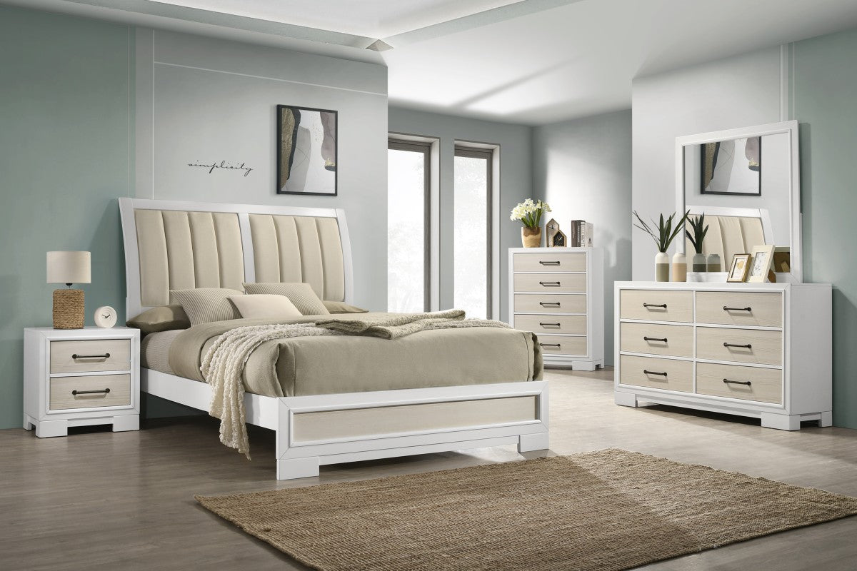 Flora Queen 8-Piece Bedroom Set - White Back View