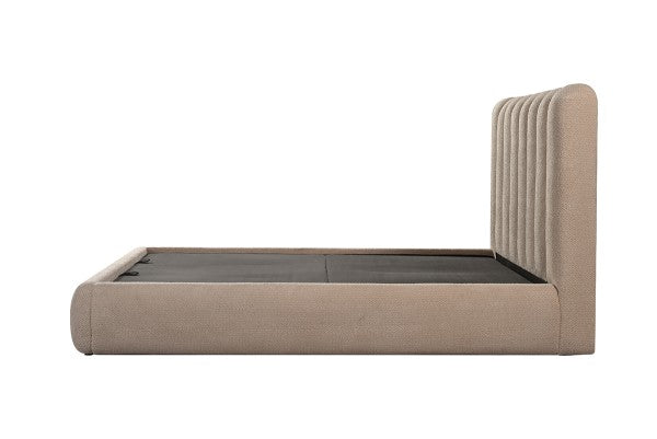 Queen Lift Bed Frame Taupe - Storage Open