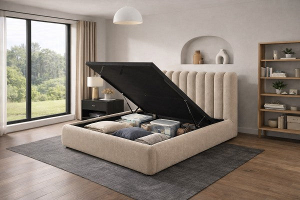 Queen Lift Bed Frame Taupe - Detail 2