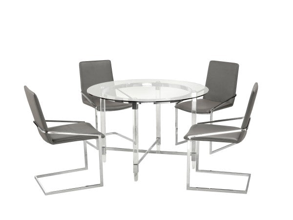 5-Piece Dining Set Grey