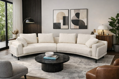 Antonio Sectional Sofa - Beige room view